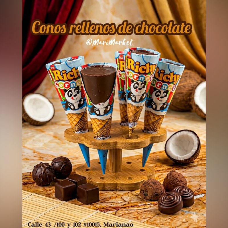 Conos Rellenos d' Chocolate