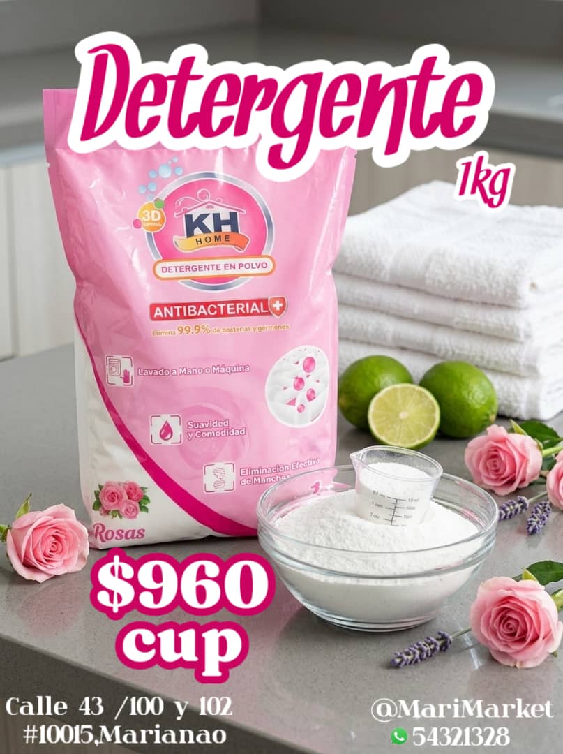 Detergente KH Rosas 1kg