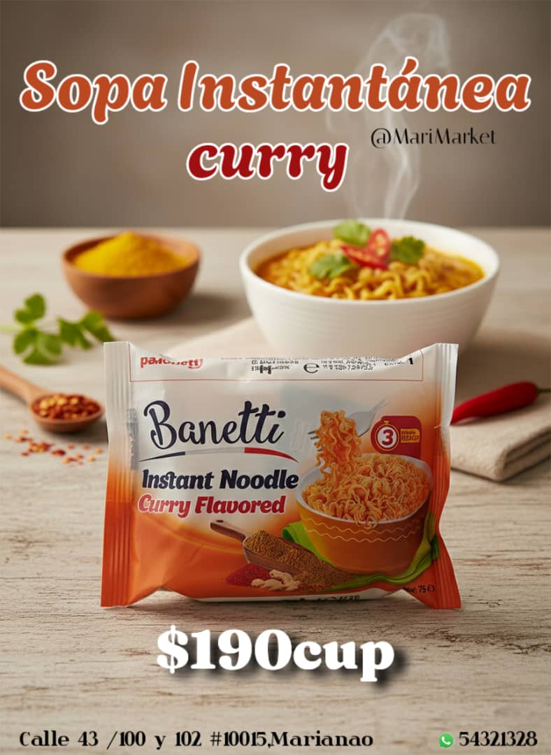 Sopa instantánea curry