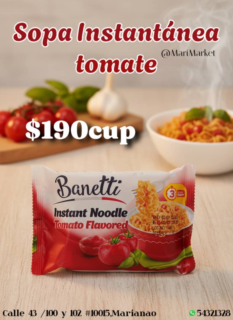 Sopa instantánea tomate